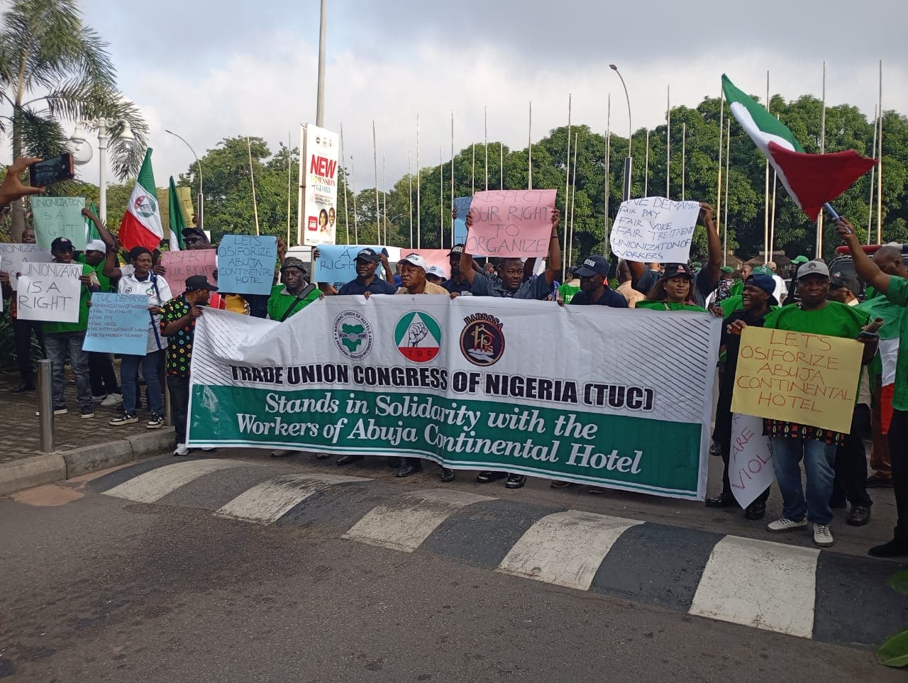 PICKETING OF ABUJA CONTINENTAL HOTEL
